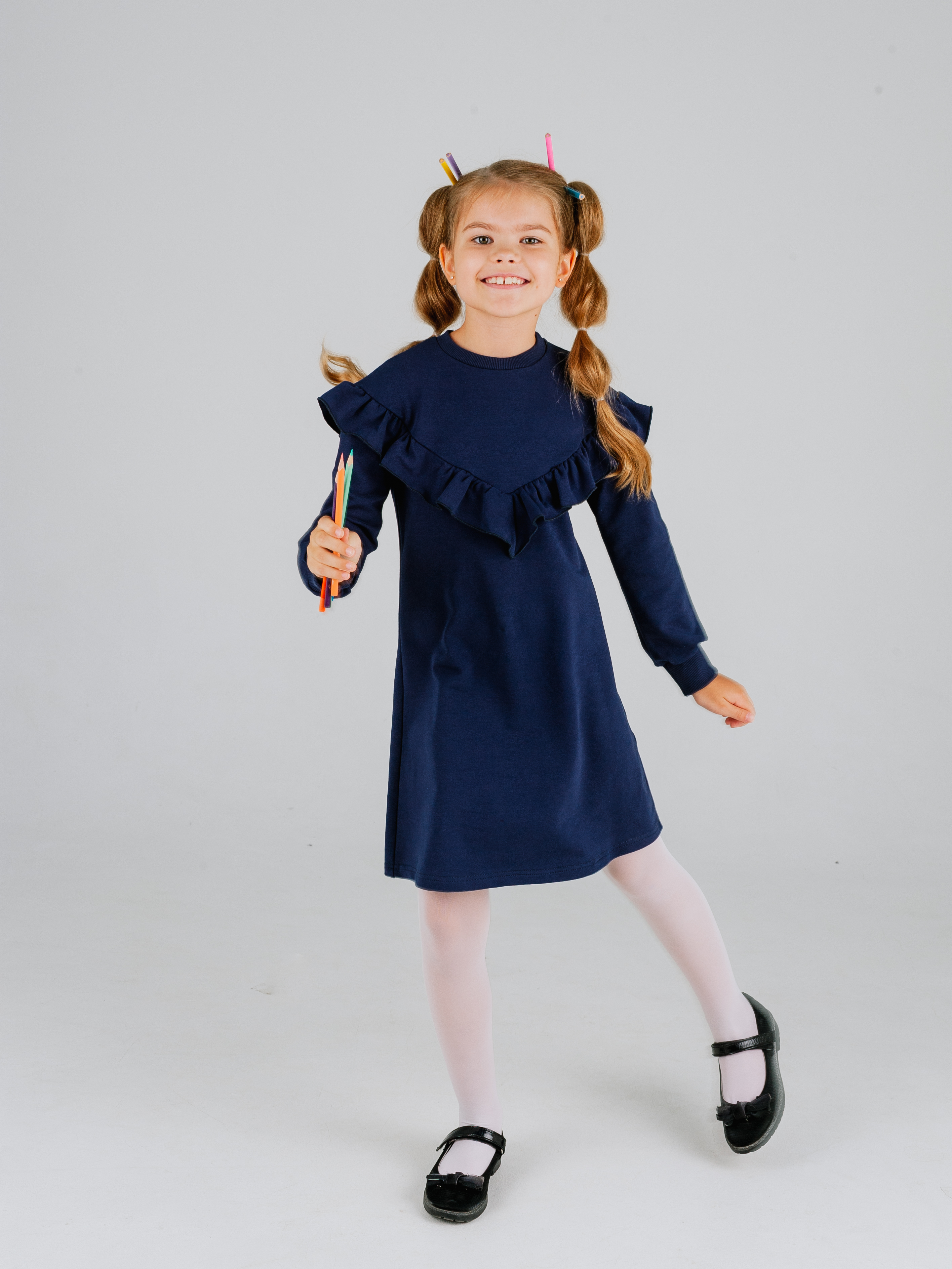 Платье MiloTa ПФ03/темно-синий - фото 2