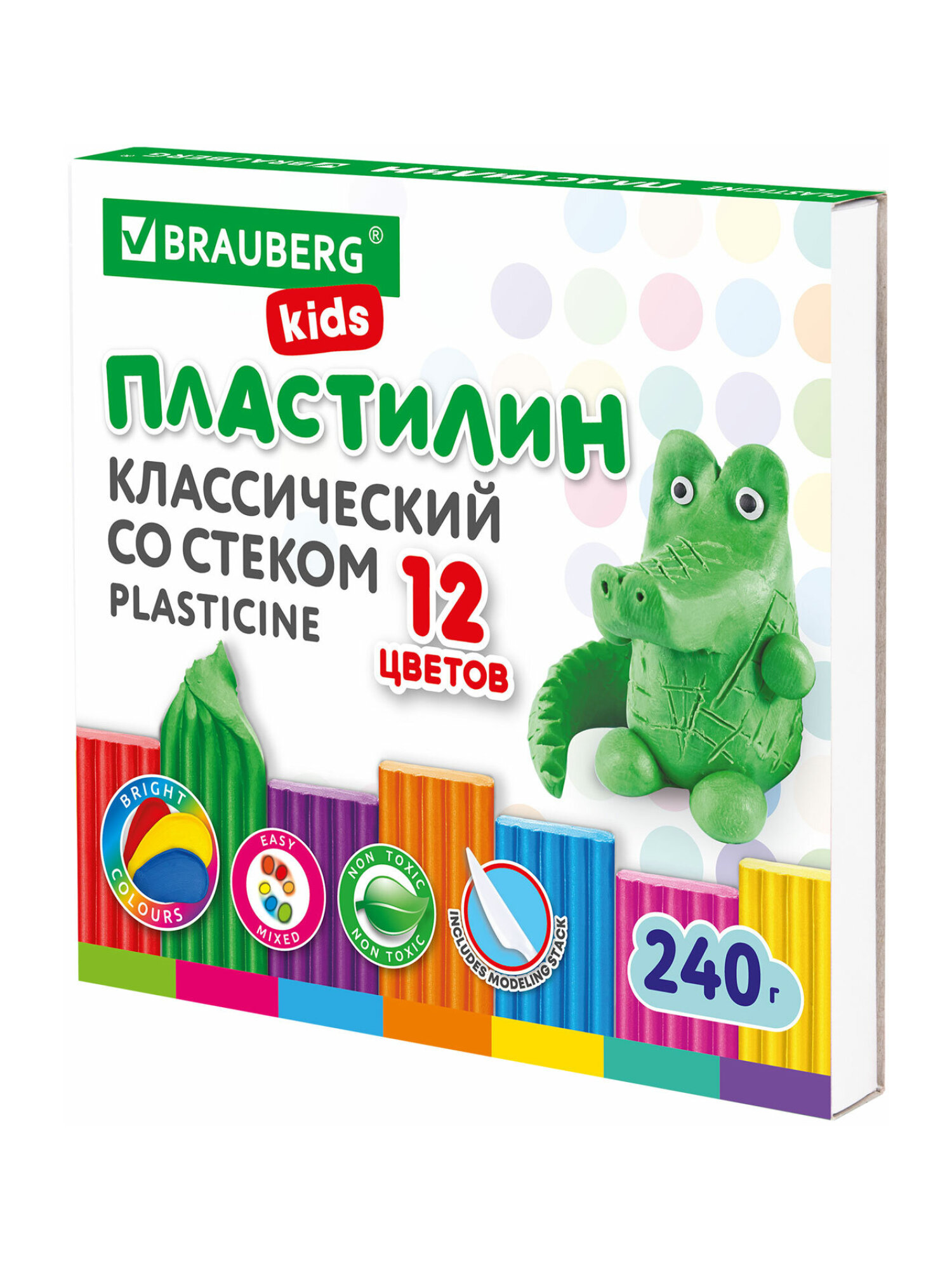 Пластилин Brauberg 12 цв. - фото 9