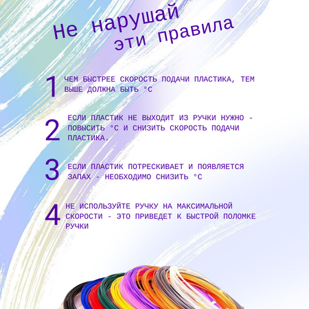 3D ручка MyRiwell пластик ABS 150м трафареты