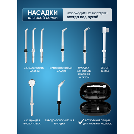 Стационарный ирригатор PECHAM Professional Black 600 мл для полости рта