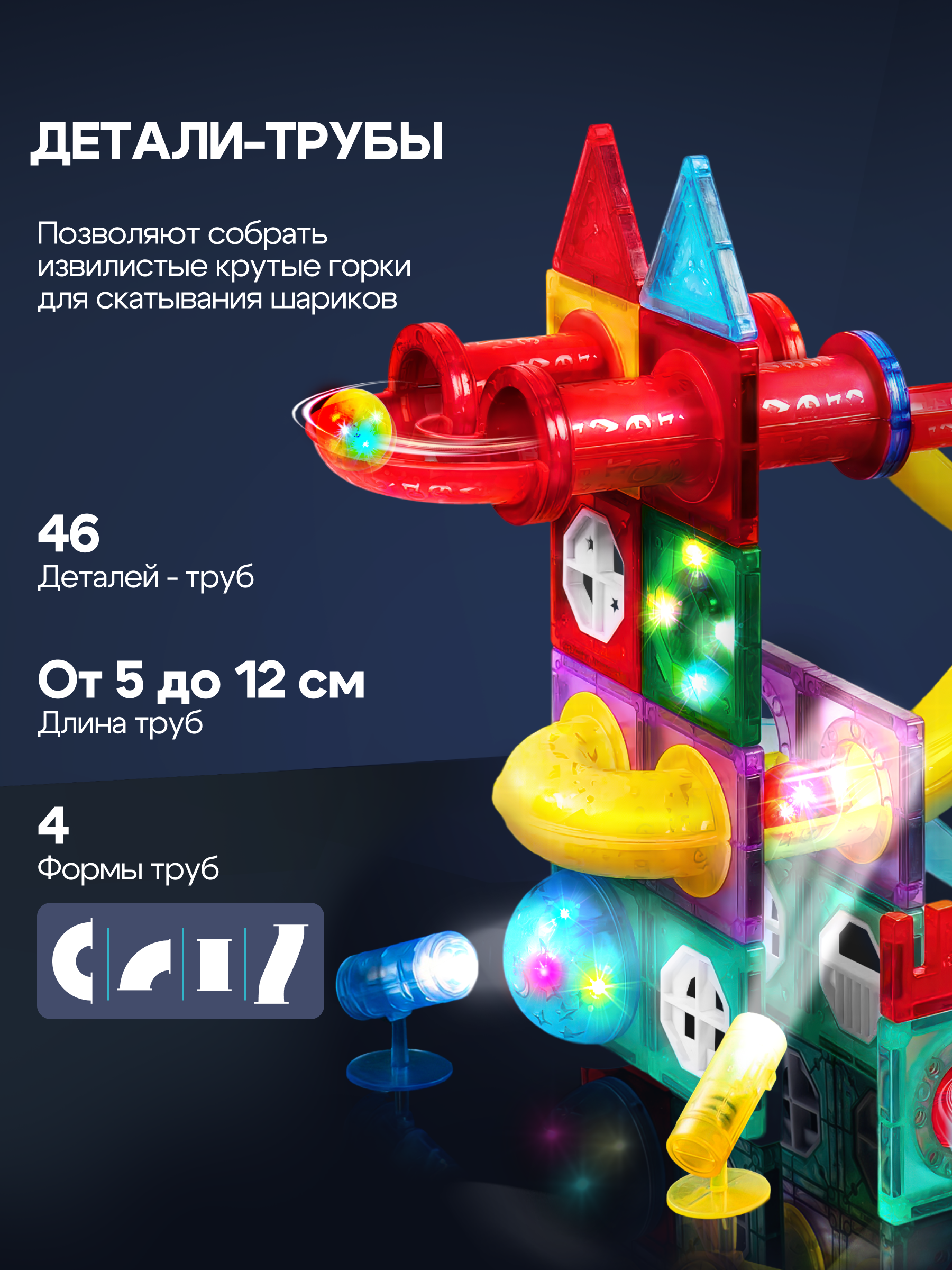 Конструктор SAYFUN toys магнитный 120 дет. - фото 2