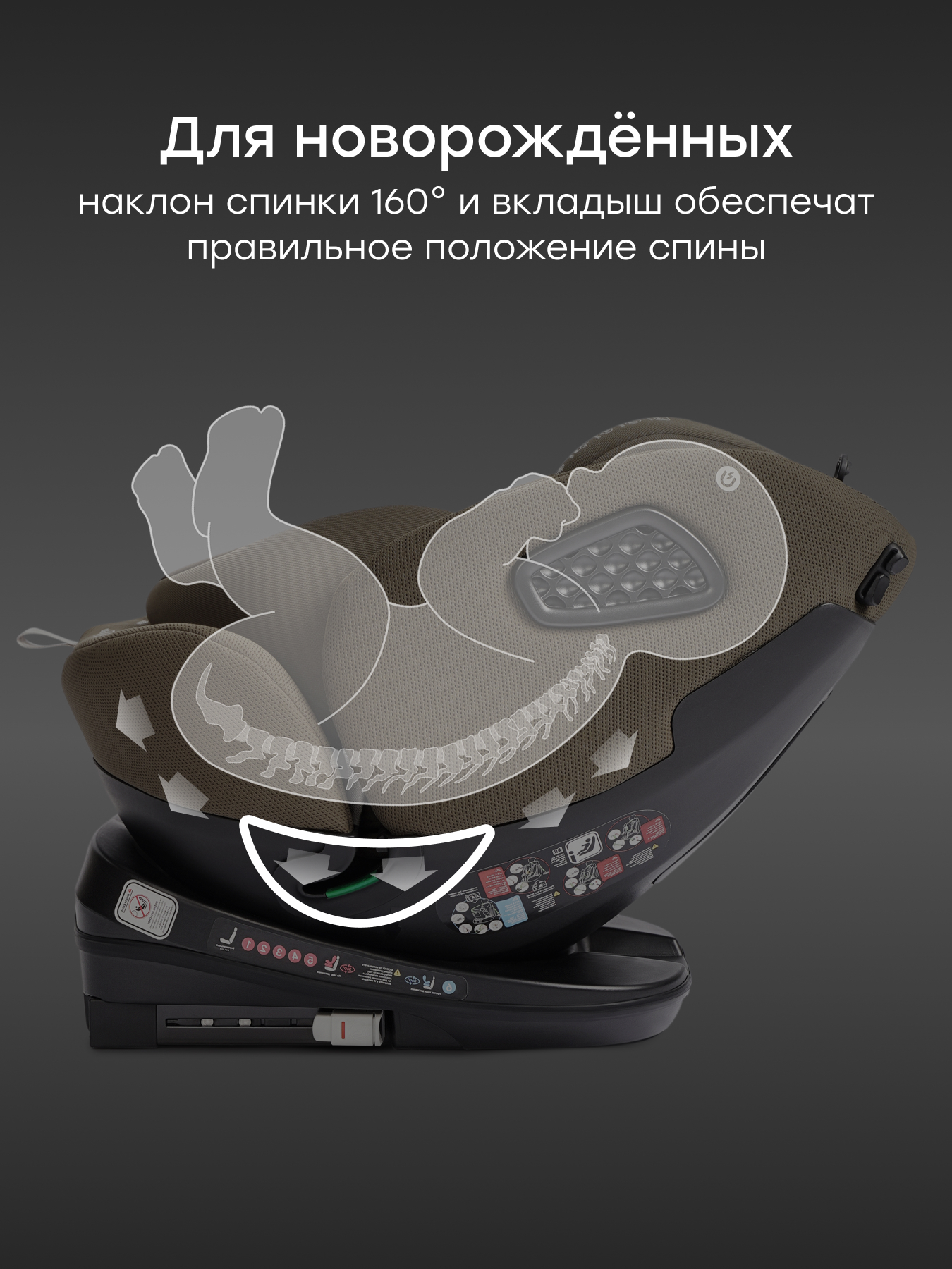 Автокресло Happy Baby Reex Isofix 0+/1/2/3 (0-36 кг) зеленый - фото 6