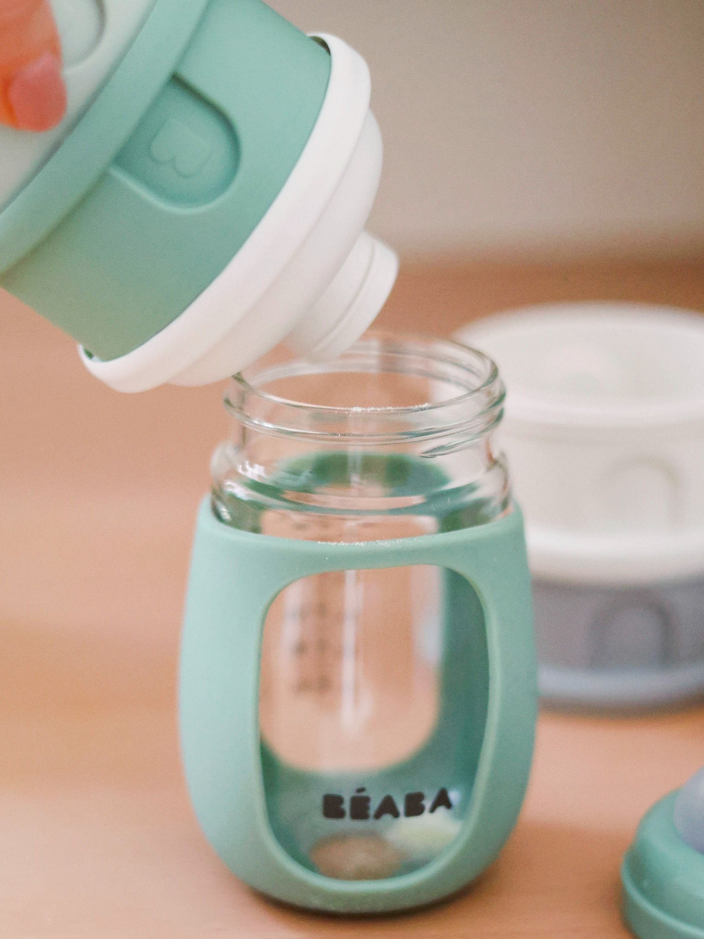 Контейнер для детского питания BEABA сыпучих смесей и снеков, 4 секции, зеленый - фото 7