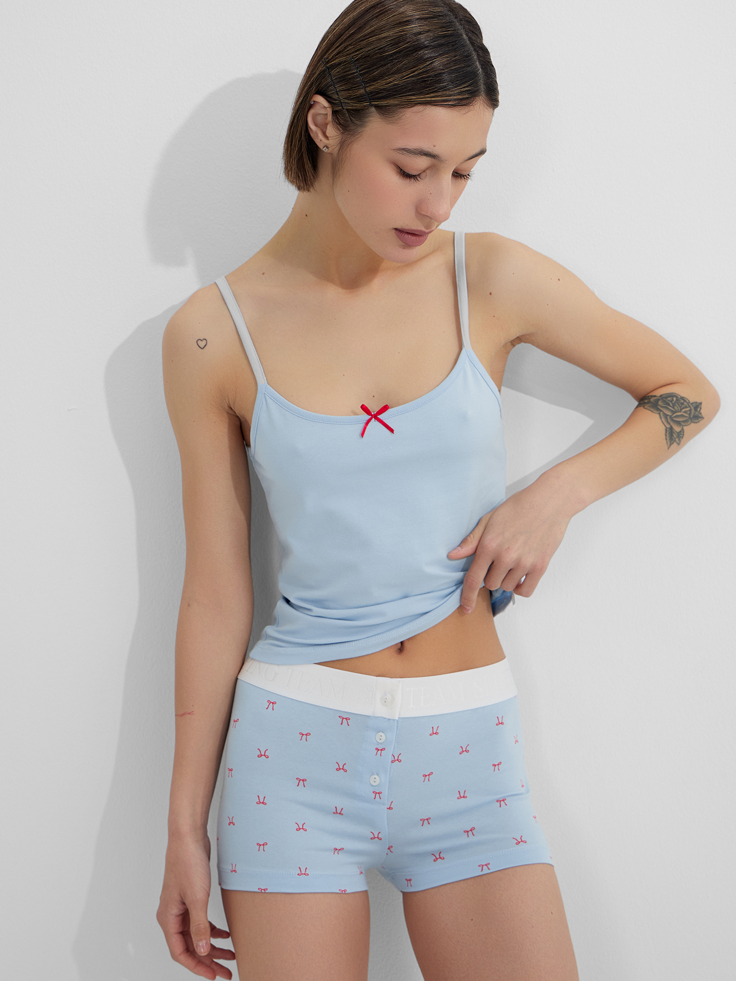 Пижама Mark Formelle (Марк Формэль) 592638/серо -голубой +бантики на голубом - фото 6