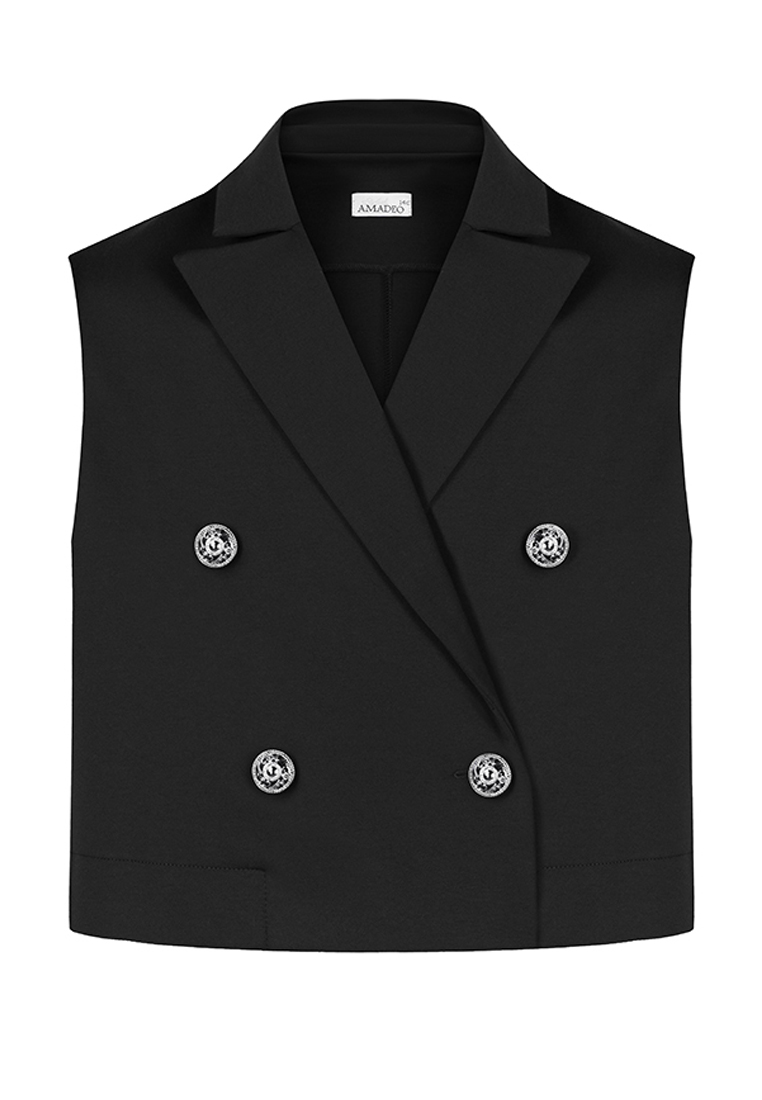 Жилет Stylish AMADEO AV-1086-черный - фото 1