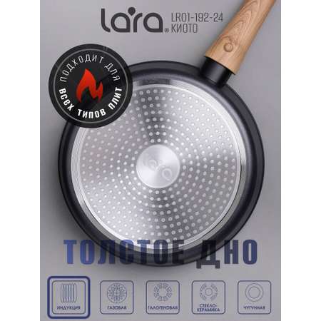 Сковорода LARA серия Киото диаметр 24 см LR01-192-24 покрытие SOFT TOUCH