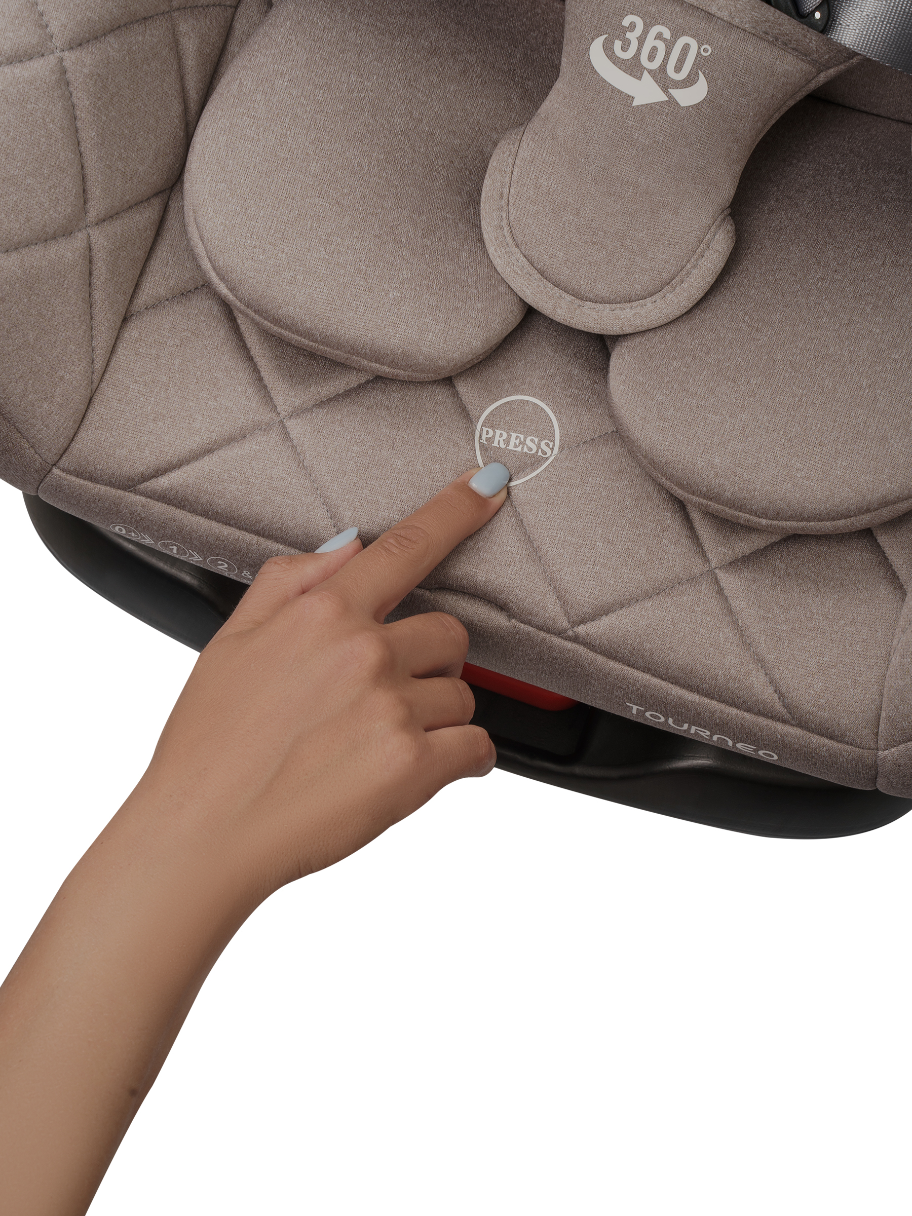 Автокресло Indigo Tourneo S Isofix 0+/1/2/3 (0-36 кг) бежевый - фото 25