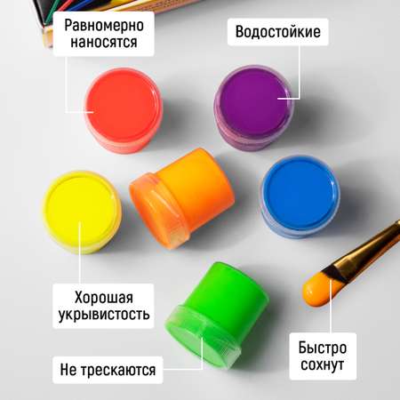Краски акриловые WALNUT 6 цв.