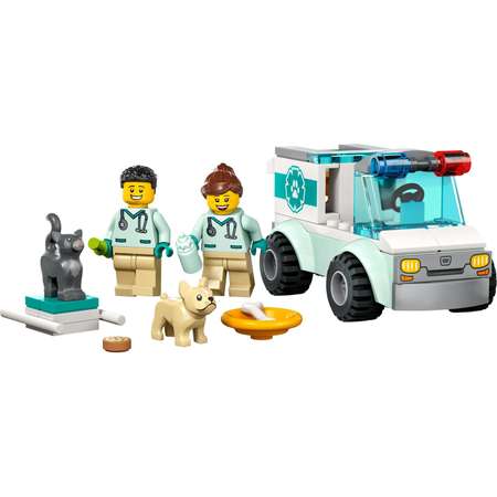 Конструктор LEGO City Спасательный фургон ветеринара блочный