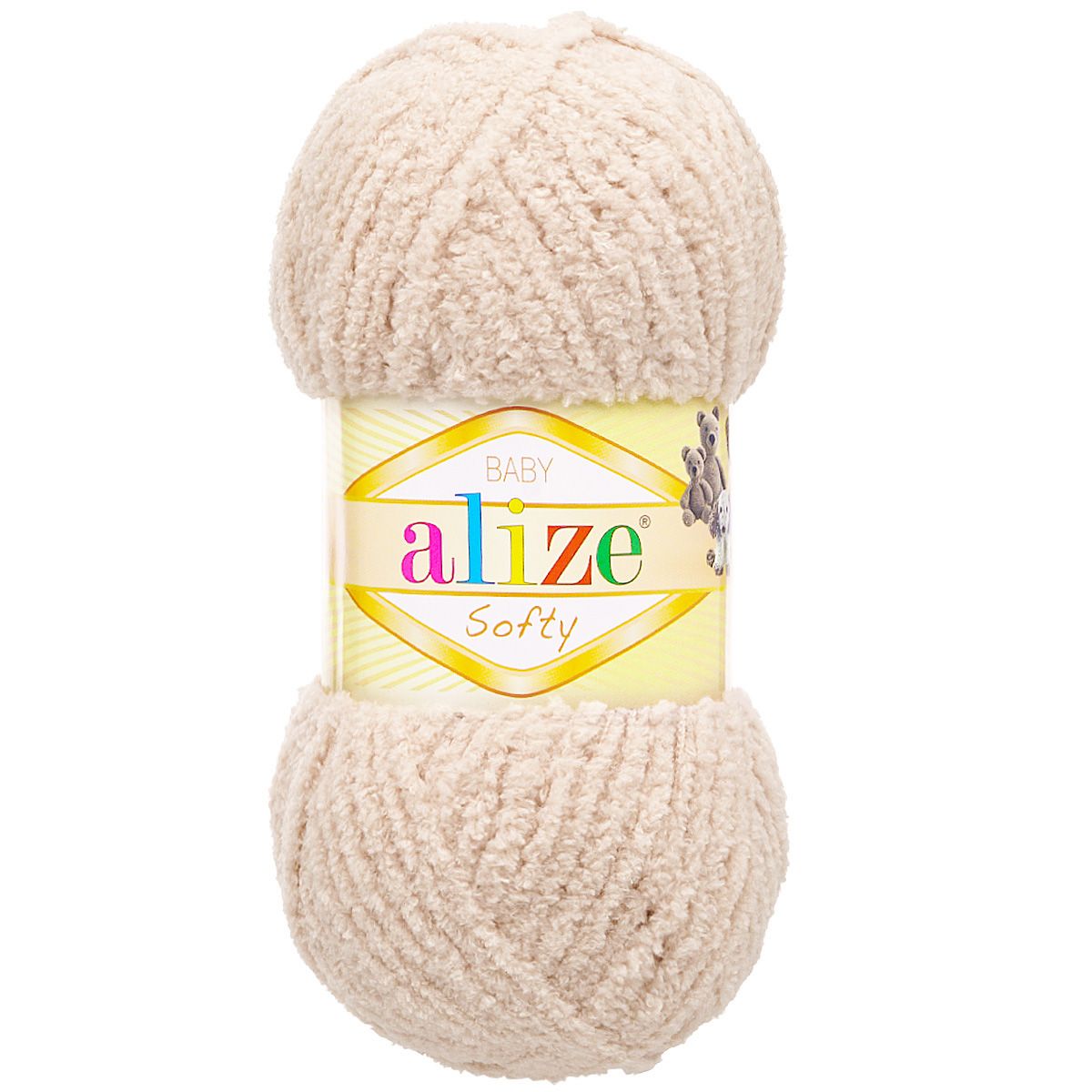 Пряжа для вязания Alize softy 50 гр 115 м микрополиэстер мягкая фантазийная 310 медовый 5 мотков - фото 4