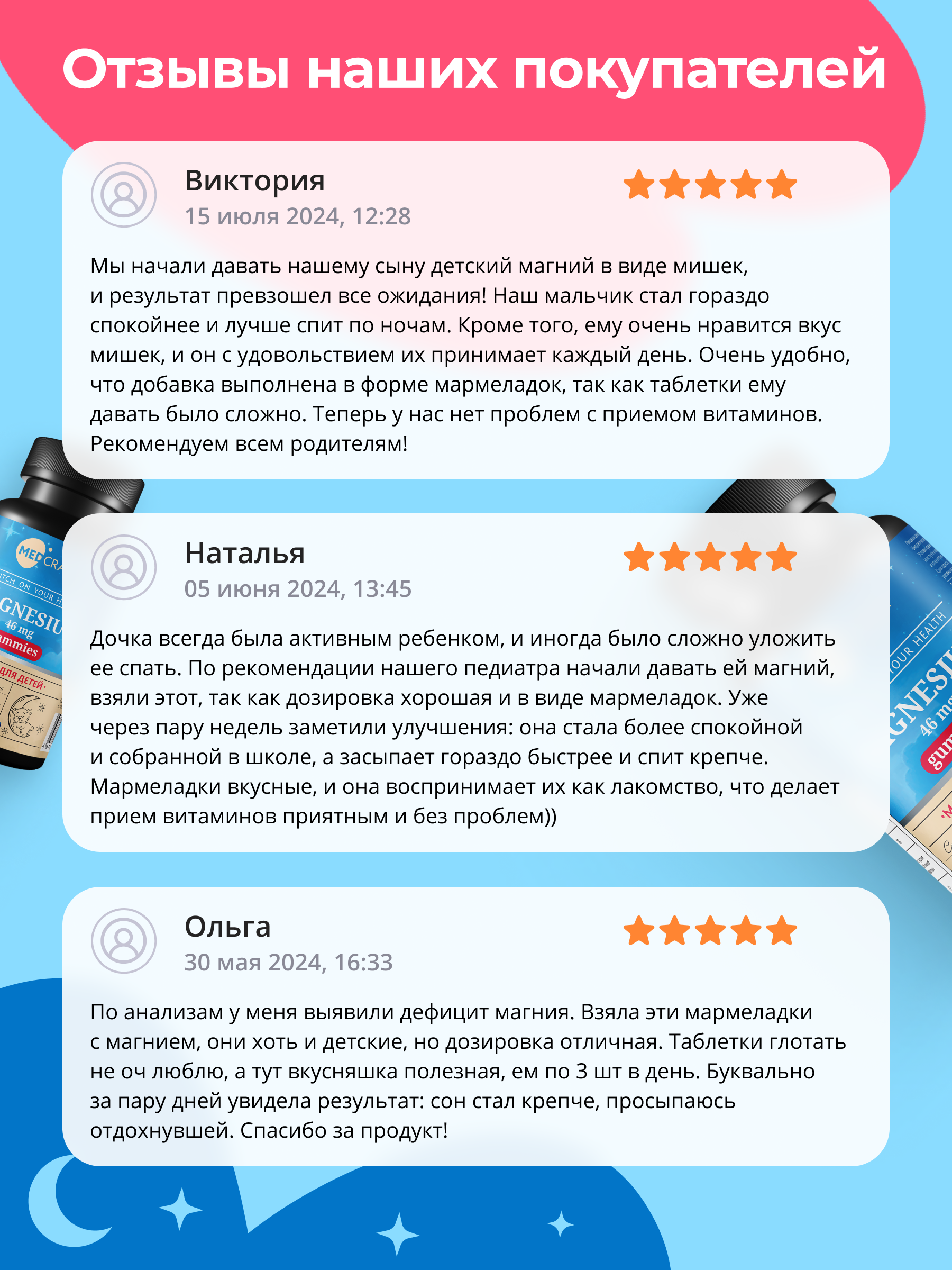 Набор MedCraft Витамины для детей Витамишки Цитрат магния и Мультивитамины - фото 19