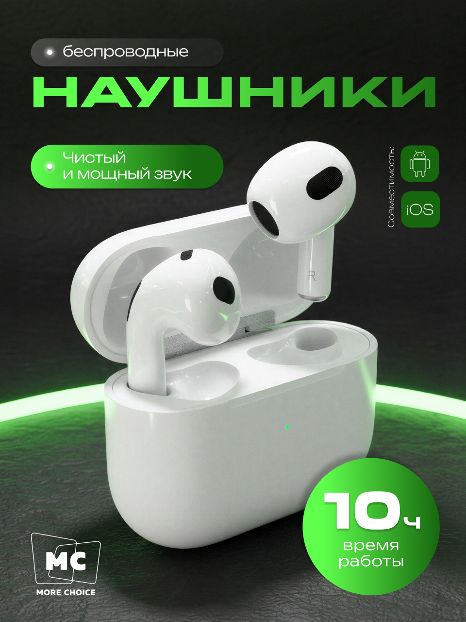 Наушники TWS More Choice БВ11 - фото 1