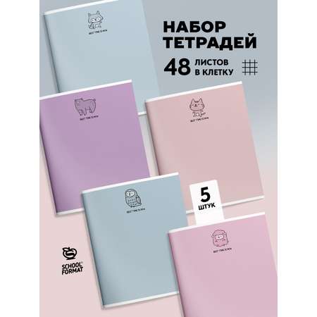 Общая тетрадь SCHOOLFORMAT клетка 48 лист. 5 шт.