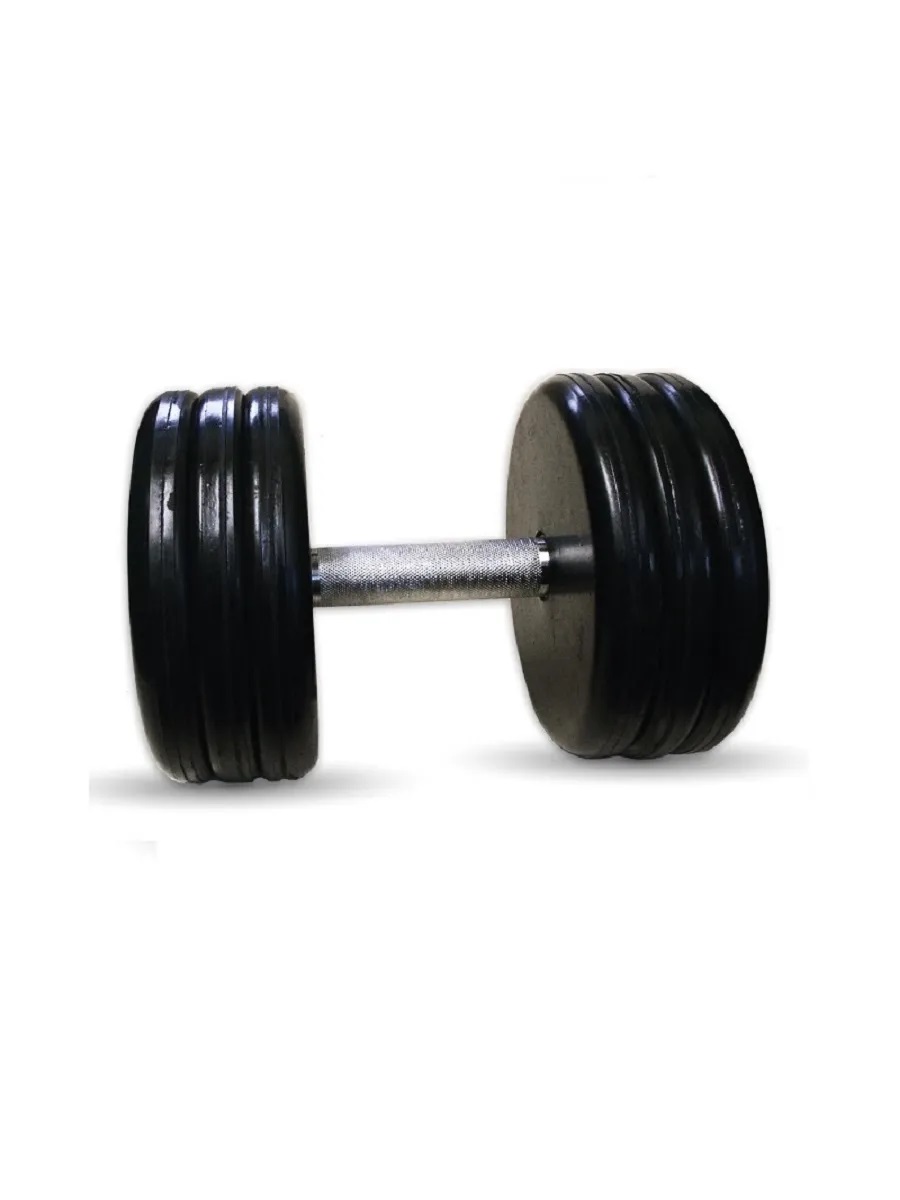 Гантель MbBarbell Классик с вращающейся ручкой хром 33 кг - фото 4