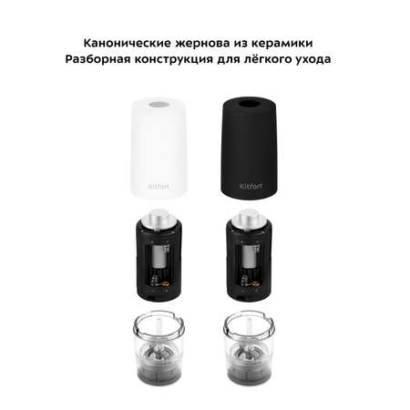 Автоматические мельниц для соли и перца KITFORT КТ-6005