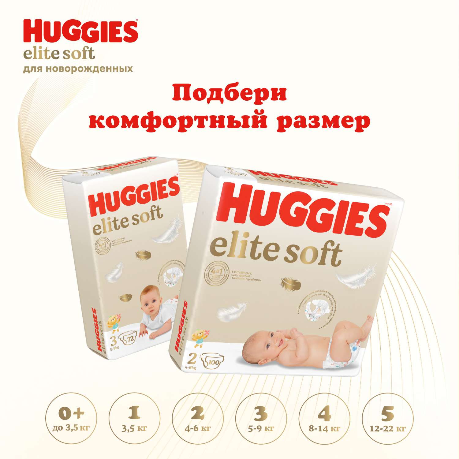 Подгузники Huggies Elite Soft 0 (0-3,5 кг) 25 шт. - фото 13