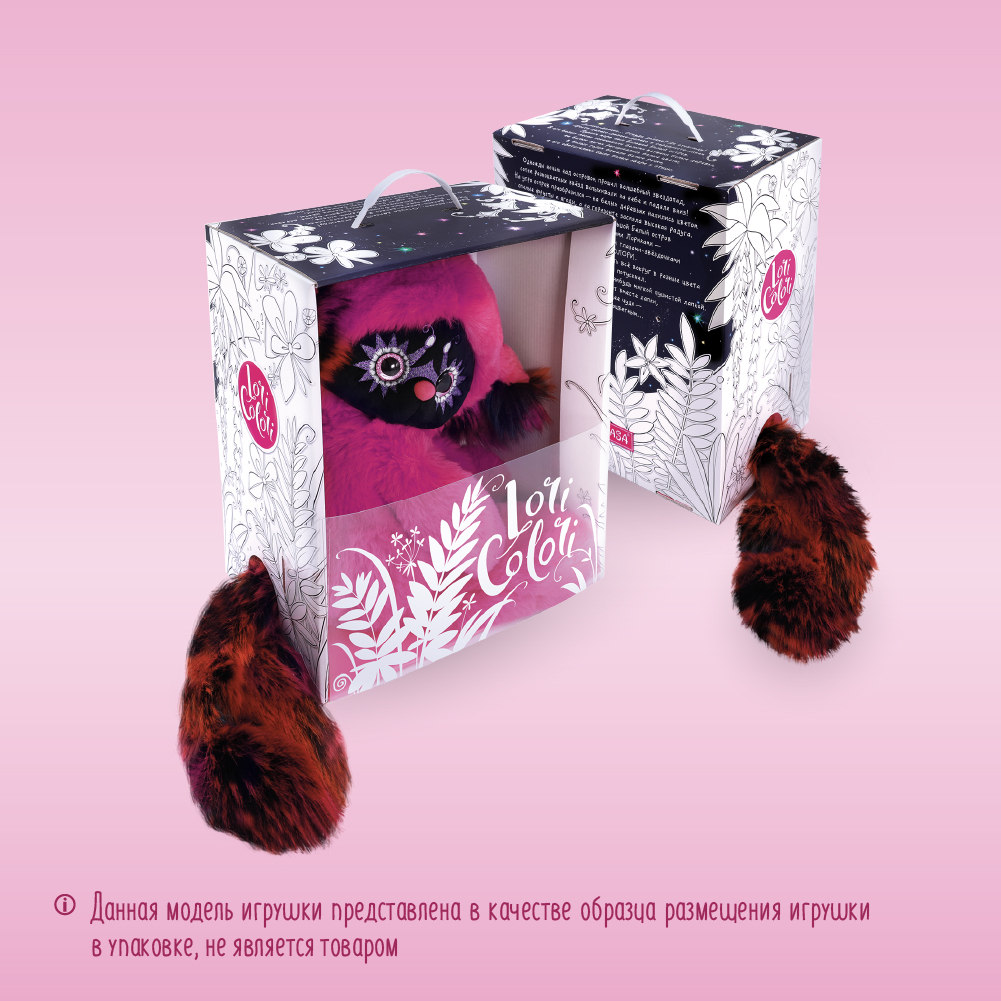 Мягкая игрушка BUDI BASA Лори Колори Тёко фуксия 30 см LR30-05 - фото 10