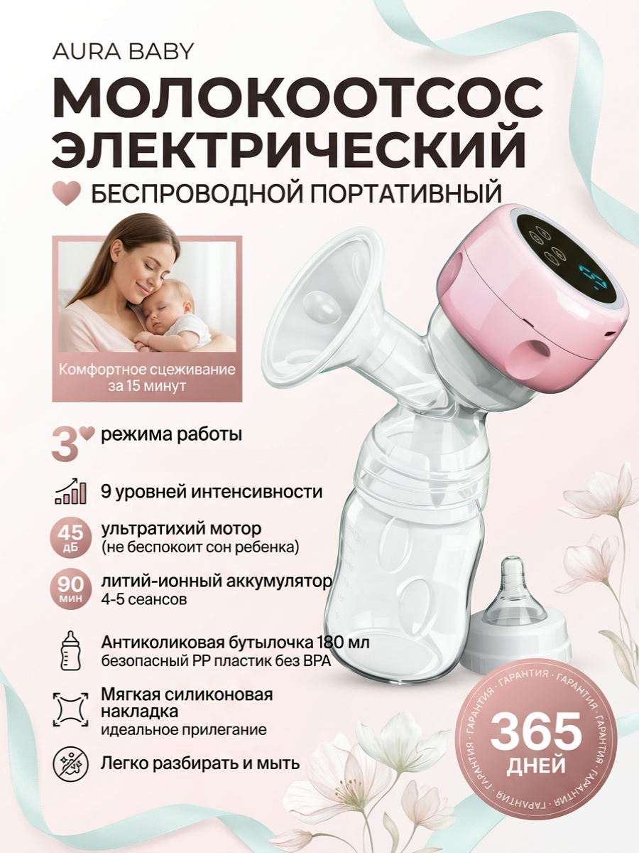 Молокоотсос электрический ТОТОША 3 режима работы - фото 1