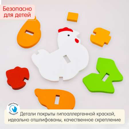 Пазл Alatoys Детский деревянный развивающий 3D в ассортименте