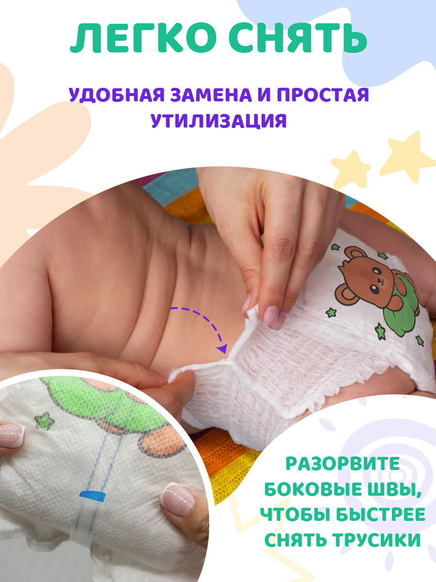 Подгузники Mikko Bear Premium XXL (15-25 кг) 44 шт. - фото 3