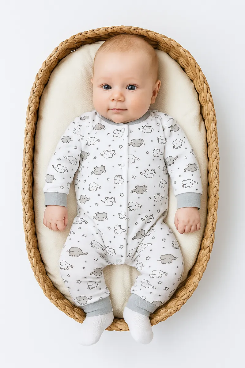 Изображение товара Комбинезон Эскимо для новорожденных 68 см Трикотажный слип для малышей