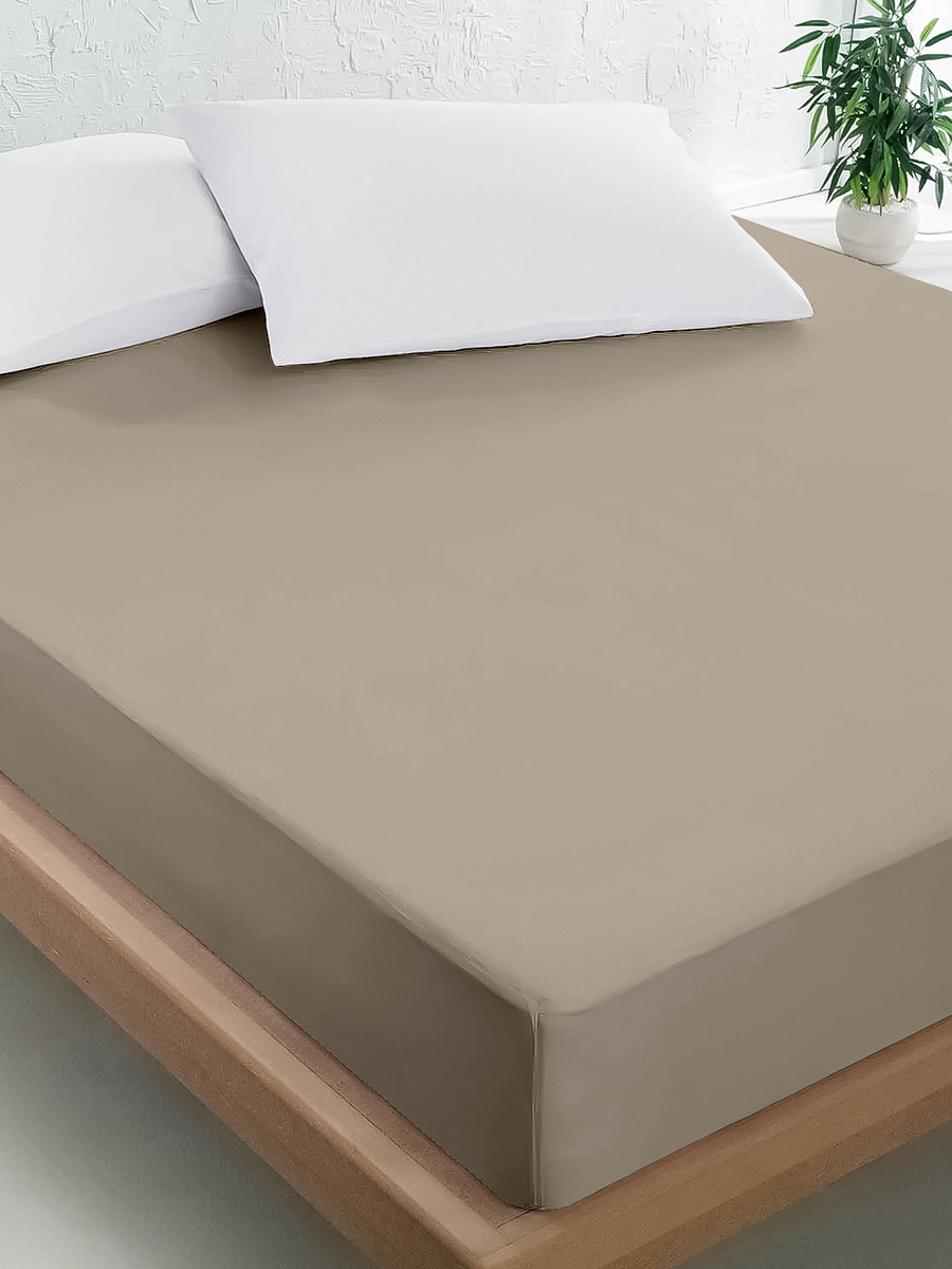 Простыня BRAVO поплин кофе 180 x 200 см на резинке 1 шт. - фото 7