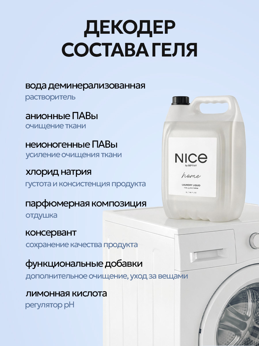 Кондиционер NICE by Septivit Cotton Flower 5 л - фото 6