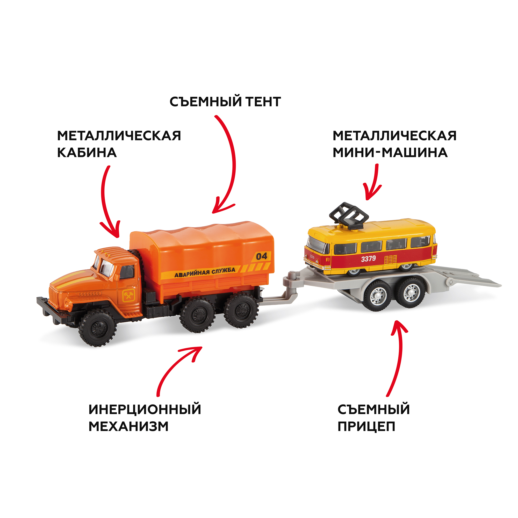 Грузовик Пламенный мотор Дорожная служба 870836 - фото 1