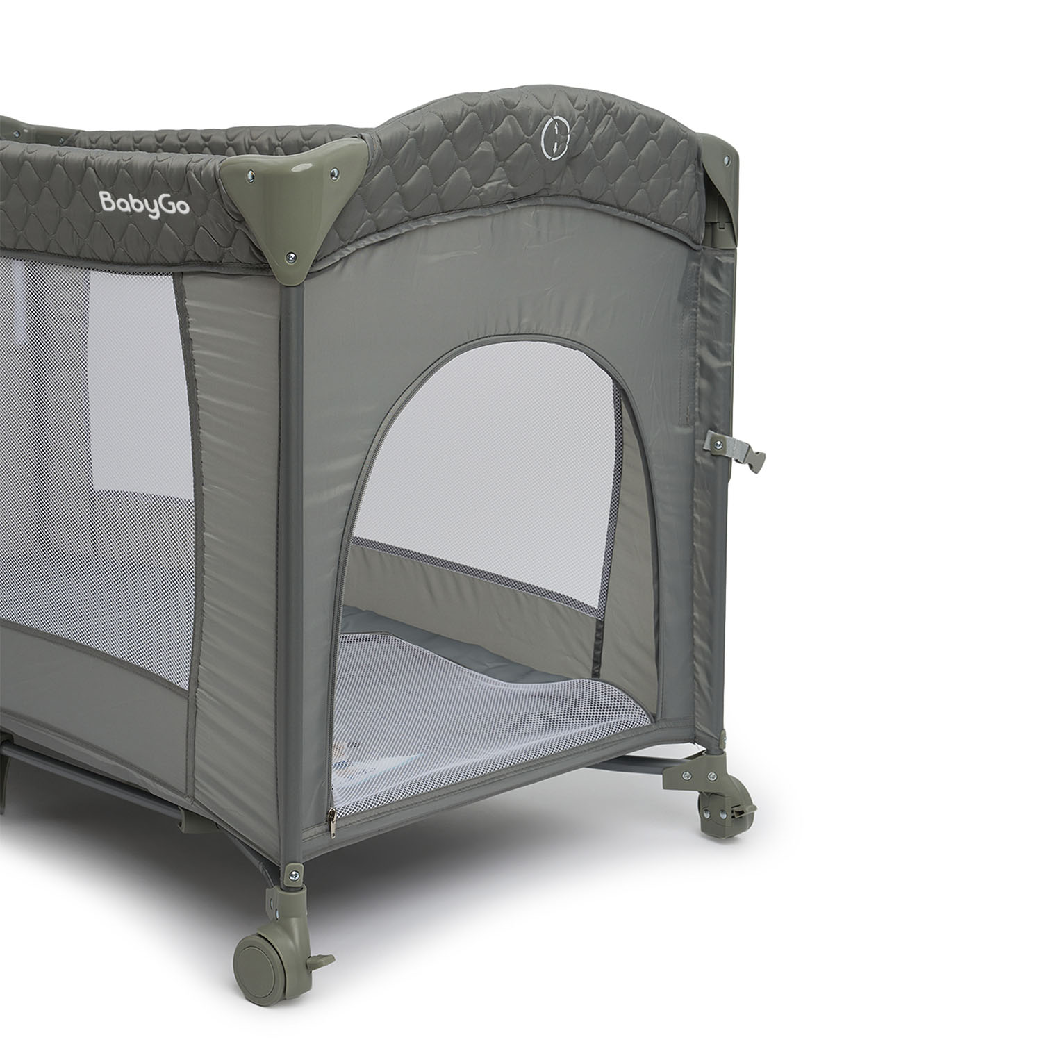 Манеж кровать BabyGo Sleepy New серый UP650S - фото 7