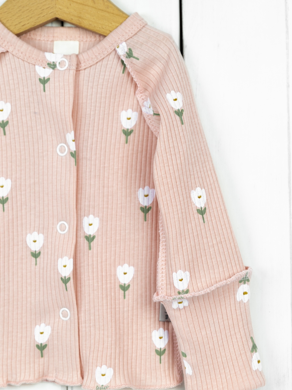 Распашонка Baby boom Р13/10-К Белые тюльпаны - фото 2