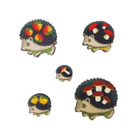 Игрушка Нескучные игры рамка-вкладыш Монтессори Ежики