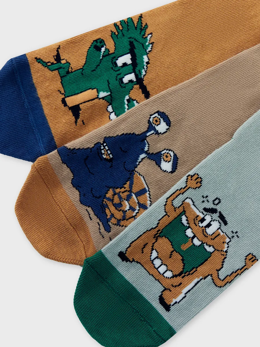 Носки 3 пары Mark Formelle (Марк Формэль) 430A-2847/кэмел /капучино /св.оливка - фото 7