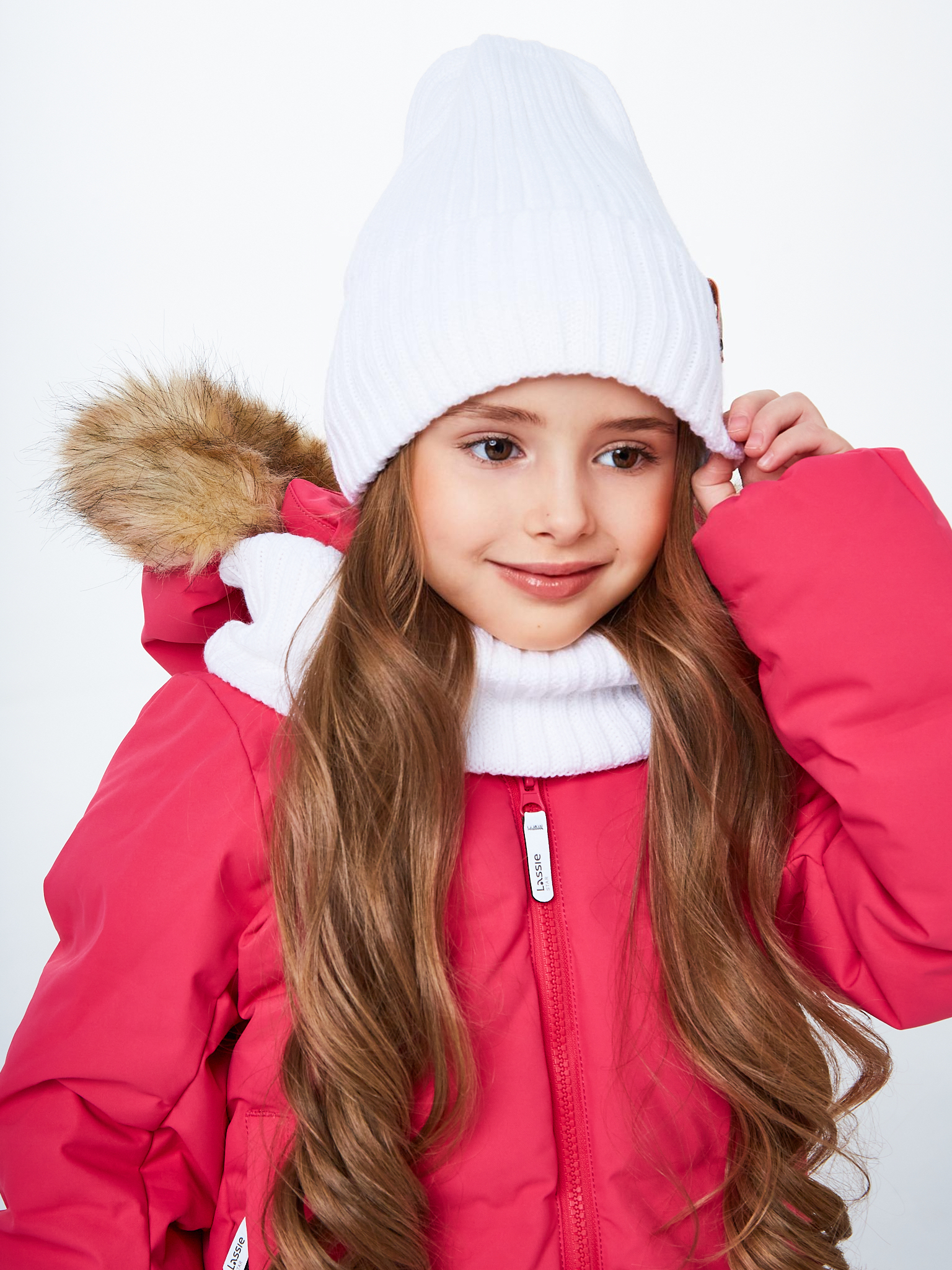 Шапка и снуд NYCkids NYC-H-104-GplainW-white - фото 12
