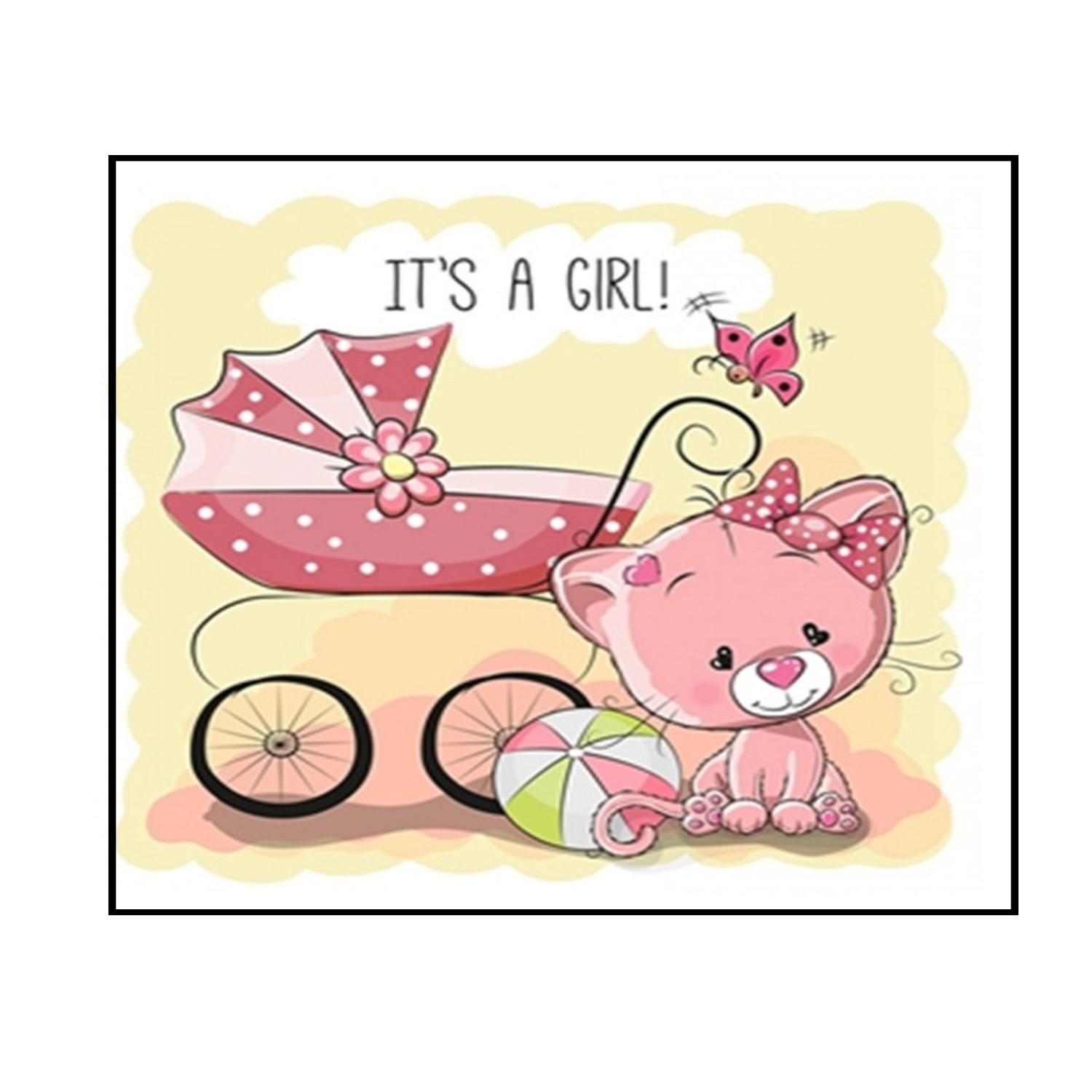 Алмазная мозаика Seichi Котёнок с коляской - фото 2