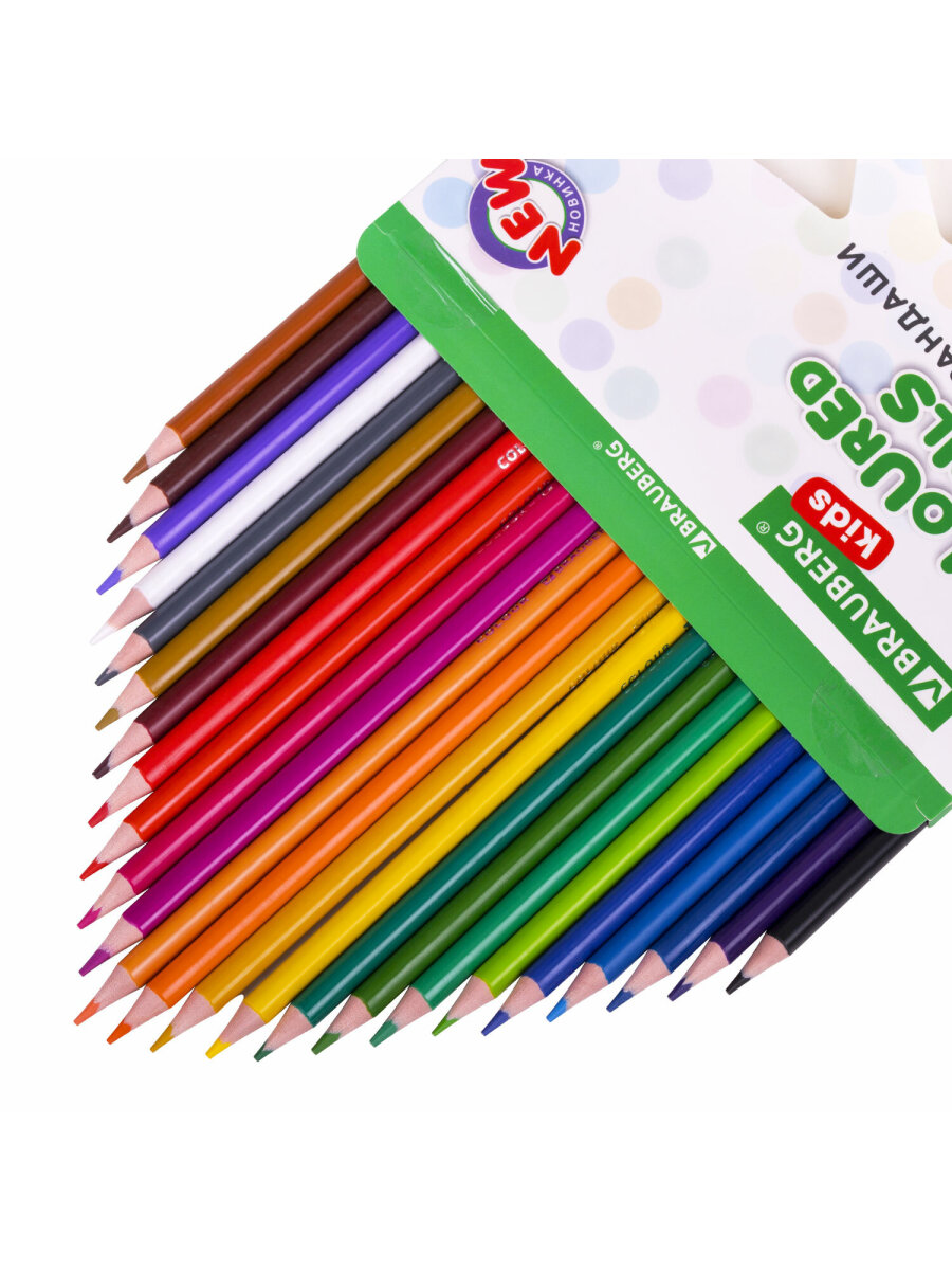 Карандаши цветные Brauberg 24 шт. - фото 14