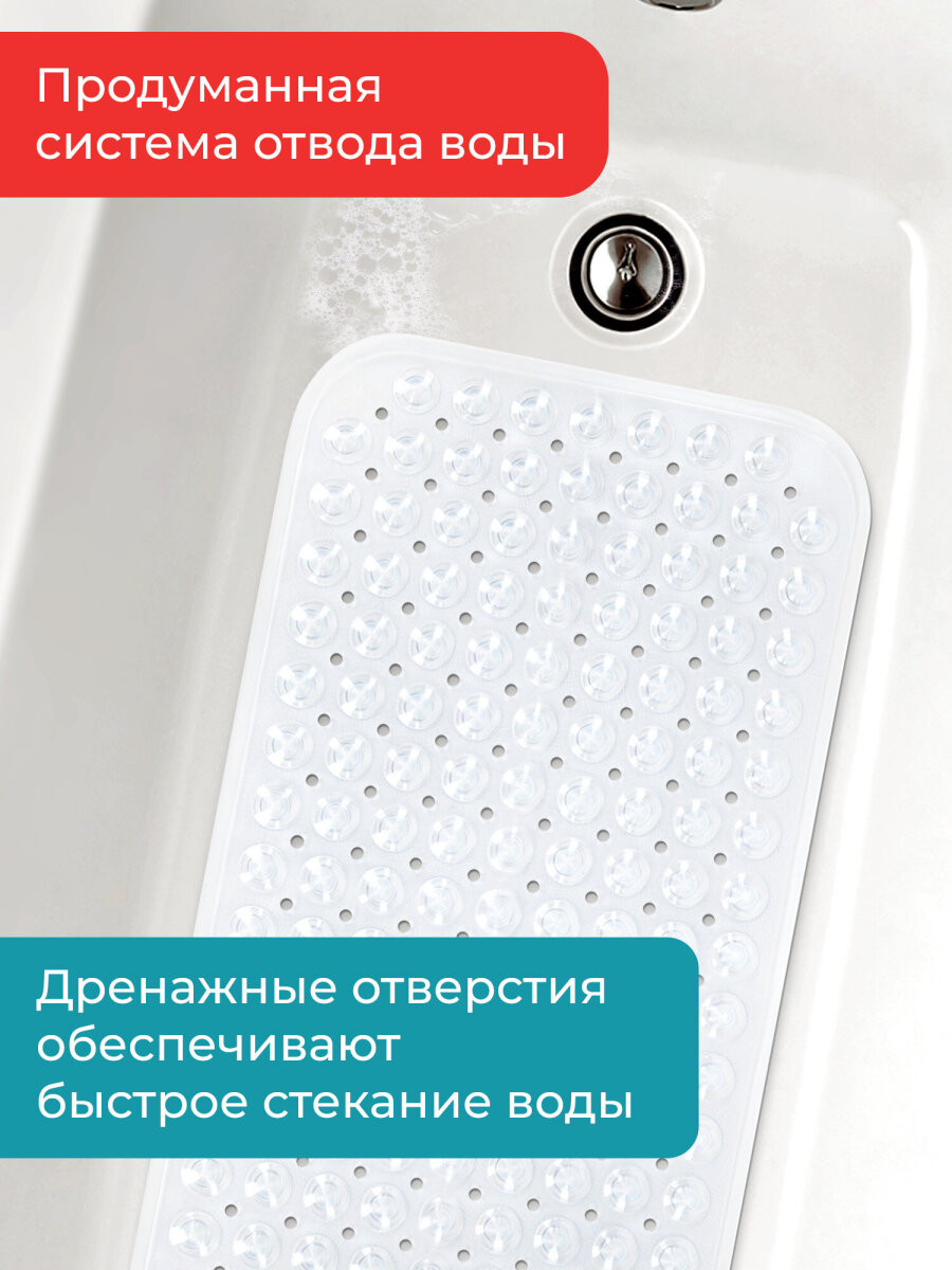 Коврик для ванной PRIMILA Полусферы 38 x 70 см - фото 5