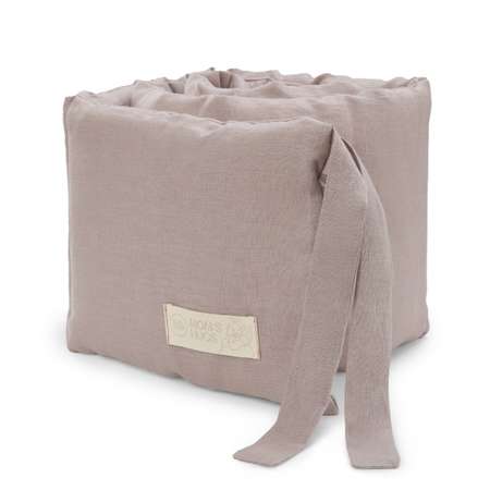 Бортик в детскую кроватку Happy Baby льняной для новорожденных 1 шт beige