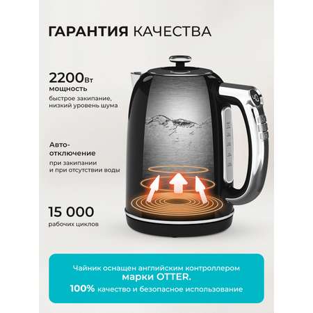Чайник электрический Galaxy LINE GL0360 Черный агат