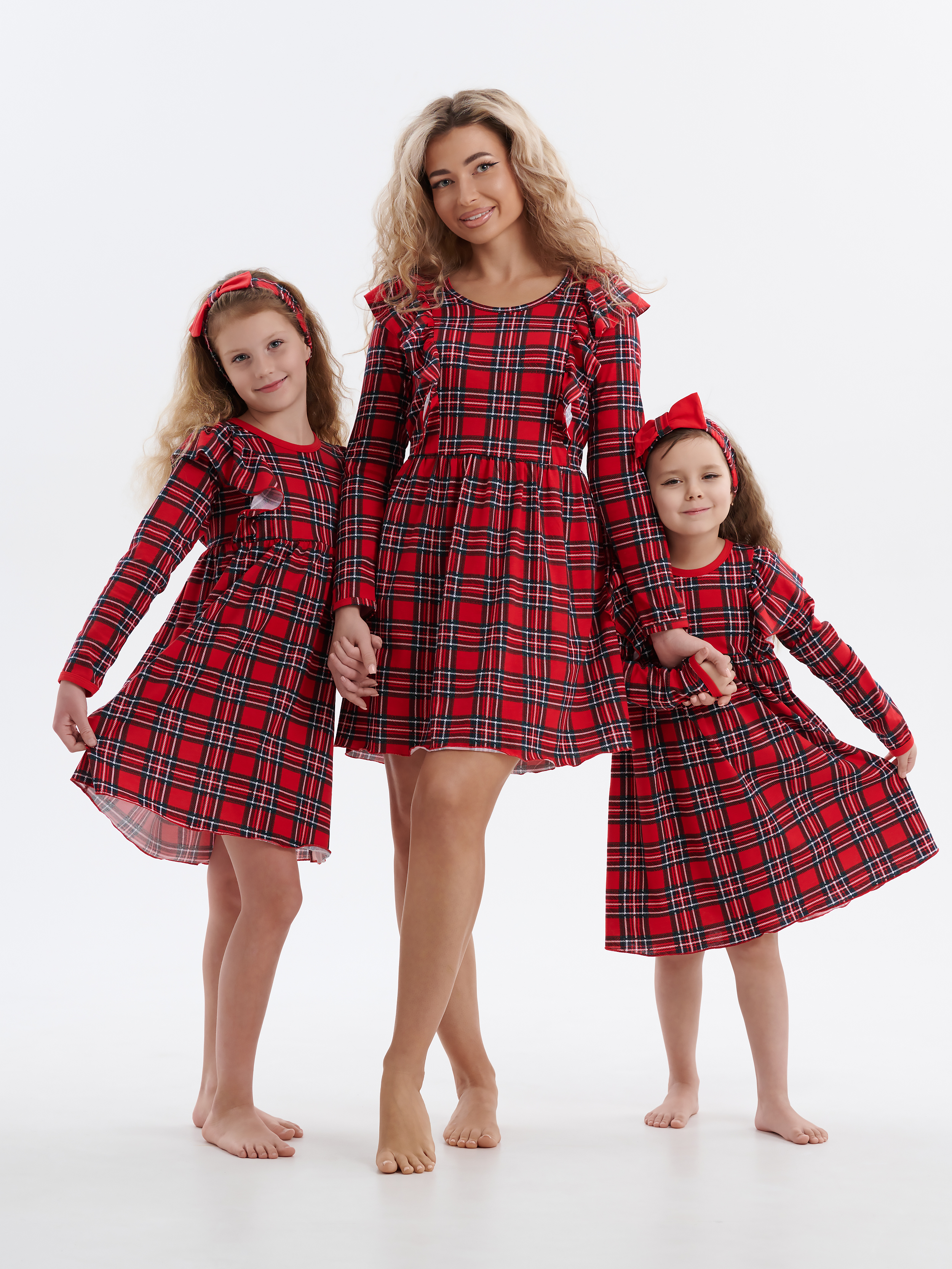 Платье КрутышОк Т-073 красный, синий - фото 3