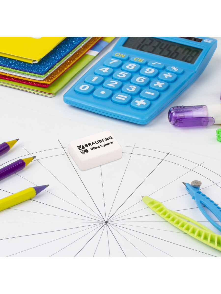Ластик Brauberg Ultra Square 6 шт. - фото 11
