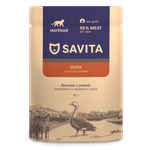 Корм для стерилизованных кошек SAVITA с уткой и овощами в желе 85г