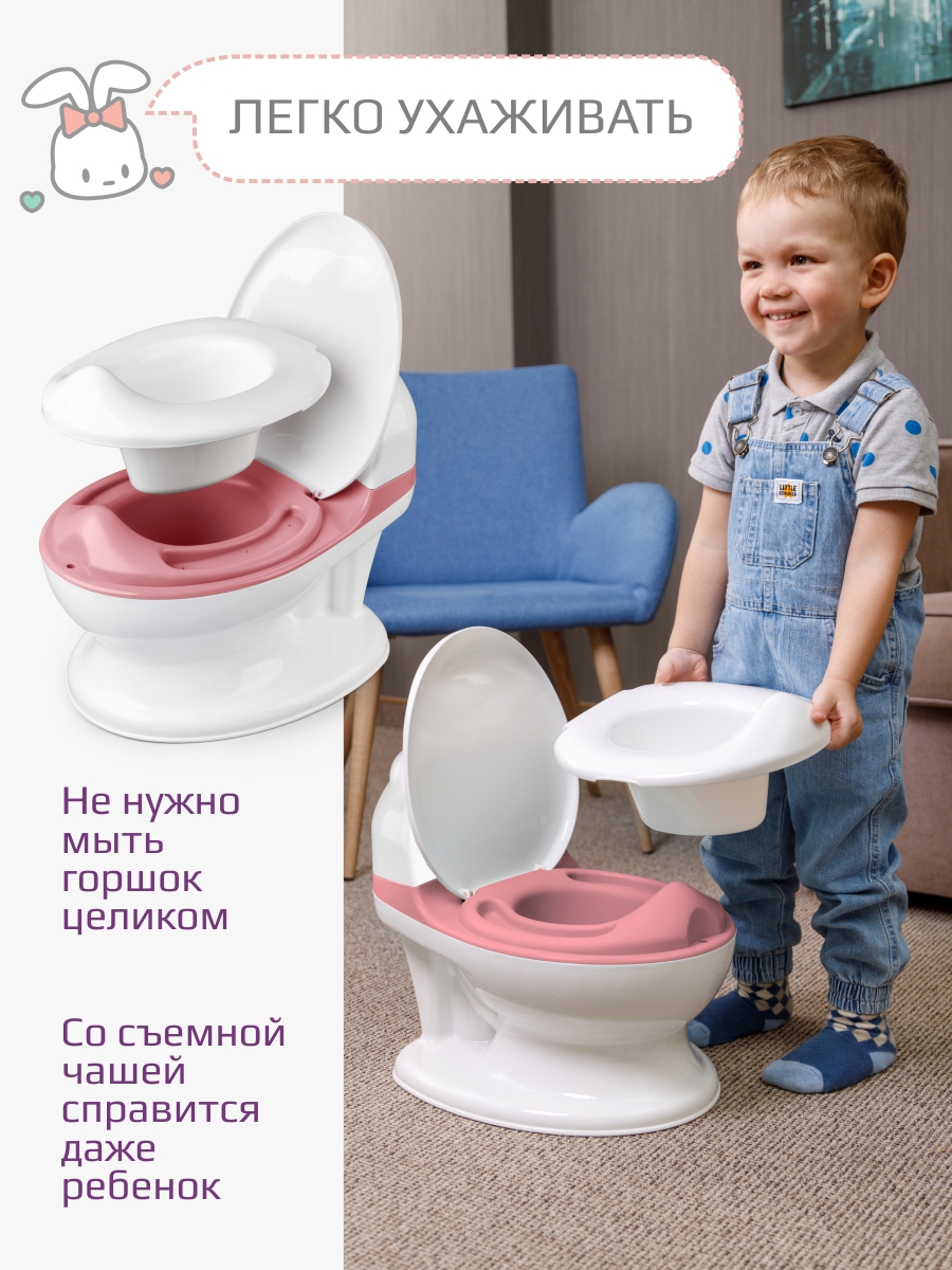 Горшок KidWick Панда музыкальный розовый - фото 6