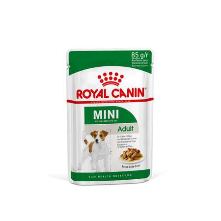 Корм для собак ROYAL CANIN Adult мелких размеров от 10 месяцев кусочки в соусе пауч 85г