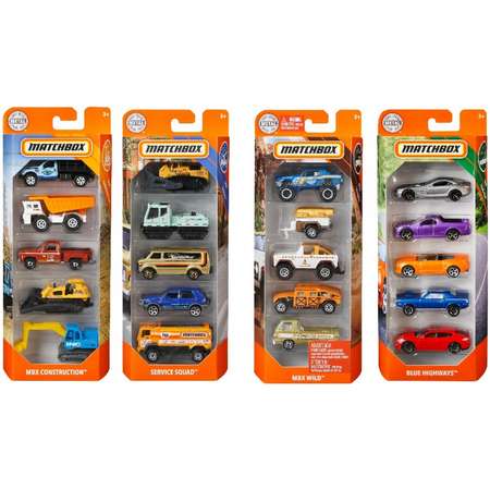 Игровой набор Matchbox 5 машин 1:16 в ассортименте