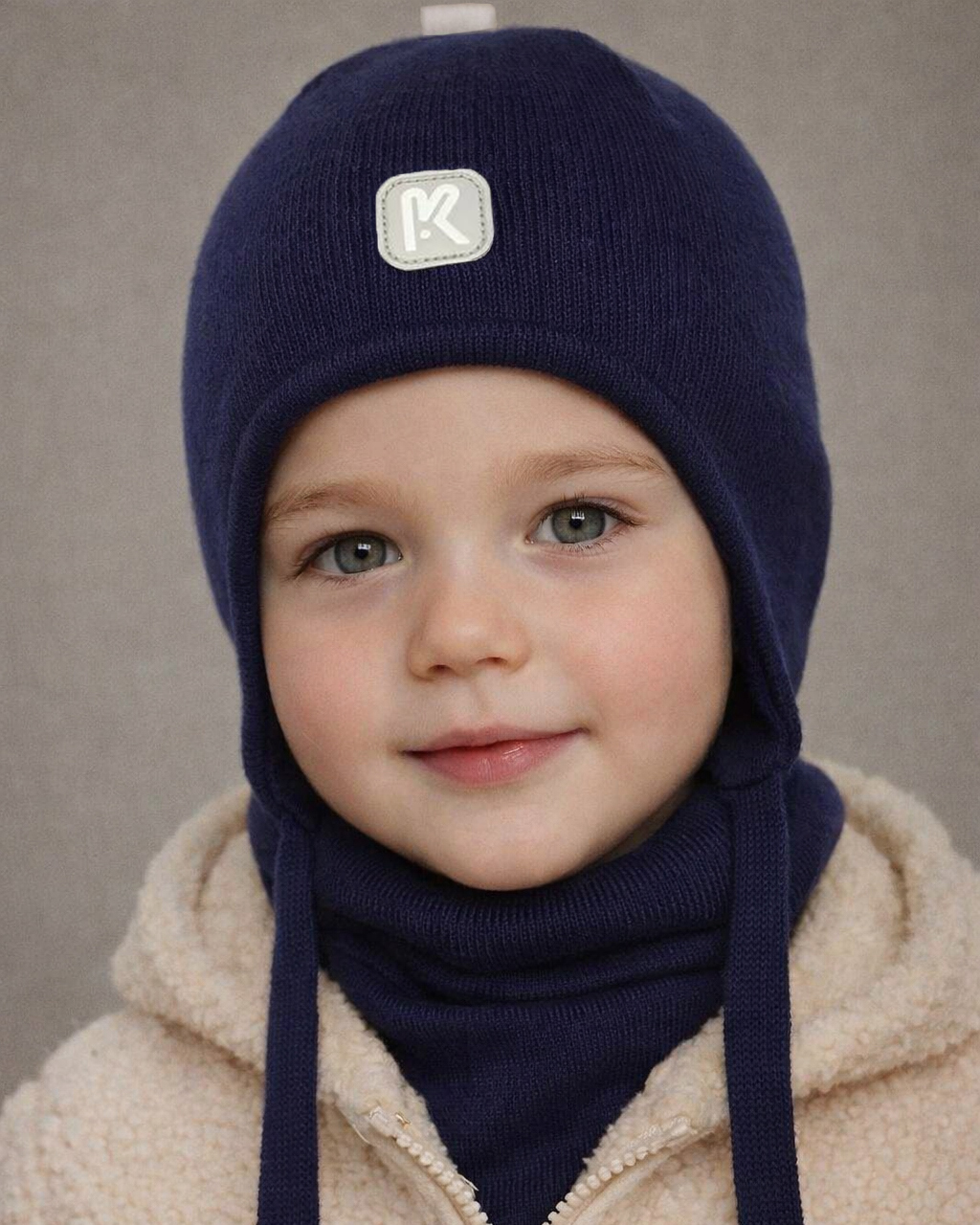Шапка и снуд ПриКиндер U-Sp232724 Цвет: Синий - фото 1