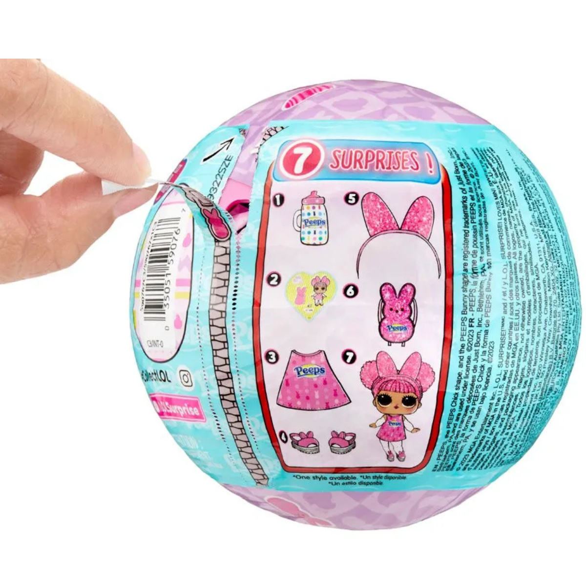 Кукла мини L.O.L. Surprise! Mini Sweets Peeps Cute Bunny высота 8 см 590767 - фото 4