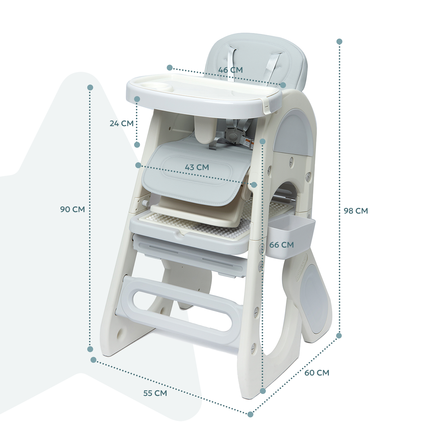 Стульчик для кормления Babyton Grow n Play 2 в 1 - фото 3