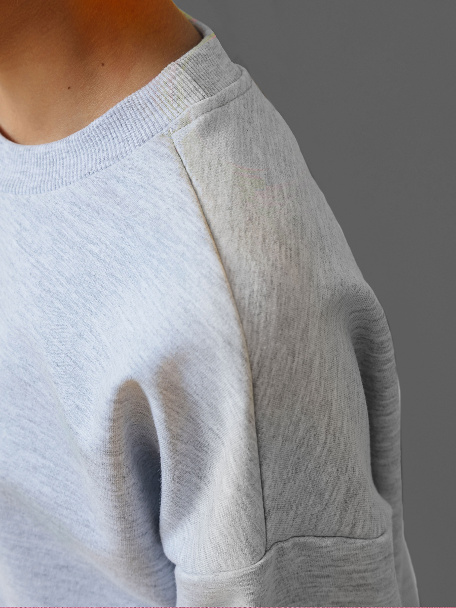 Свитшот Селтекс Ю_ДФ65 серый меланж - фото 7