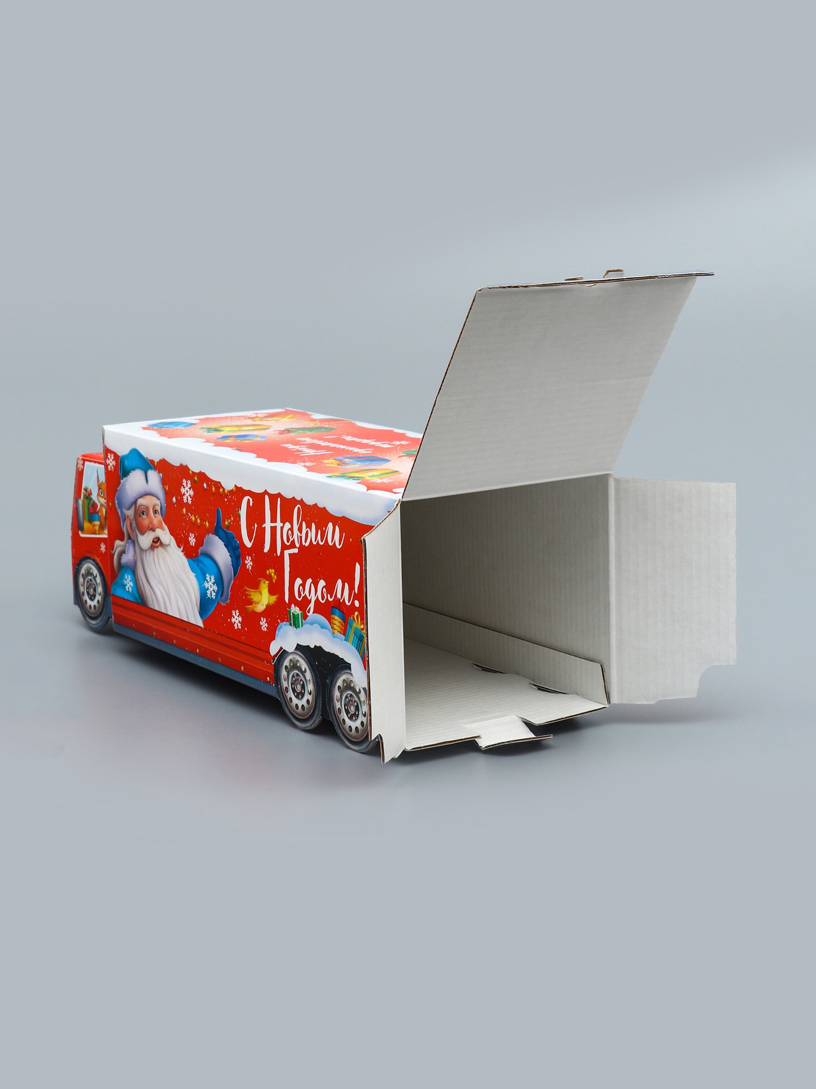 Подарочная коробка новогодняя Sima-Land Фура "Везу радость" с анимацией, 36 х 15 х 10 см - фото 7