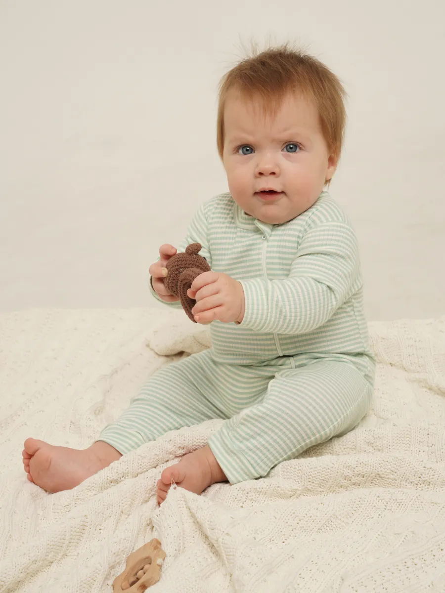 Комбинезон 3 шт Супер Пупс нбр/3пр/кмбнмол/зеленыецветочки - фото 14